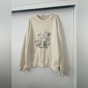 Mushroom and plants crewneck